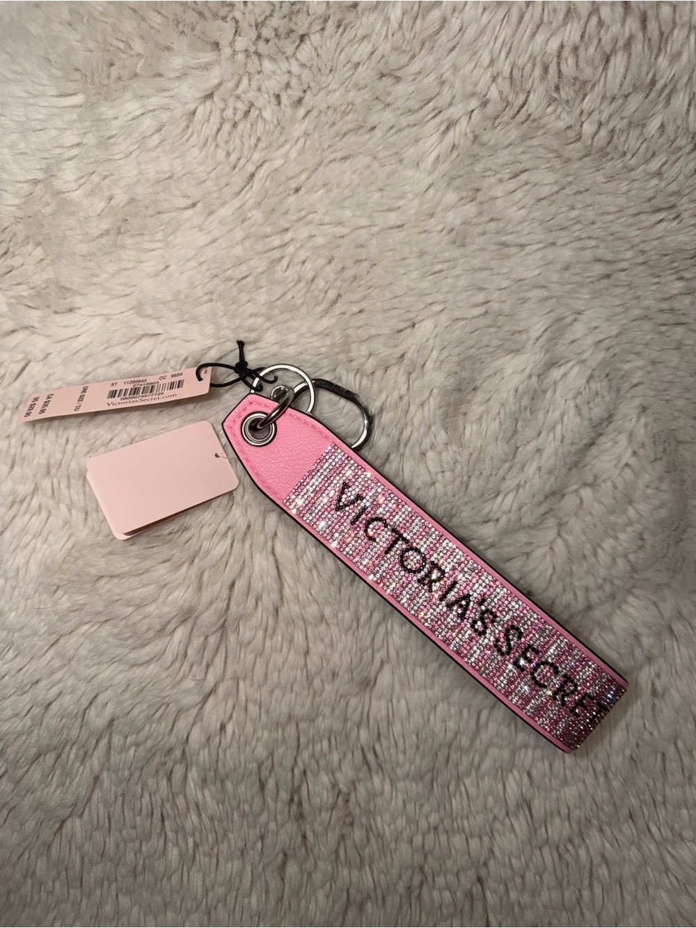 Victoria's Secret Pink bling logo Keychain wrist Strap